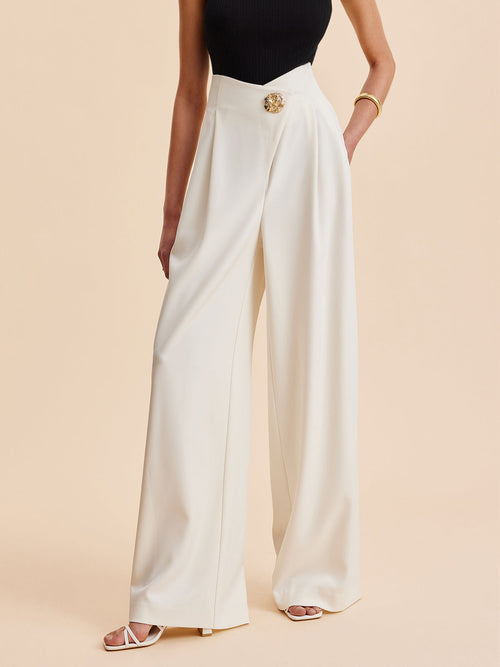 Asymmetric-Waist Trousers with Pocket — product view 2
