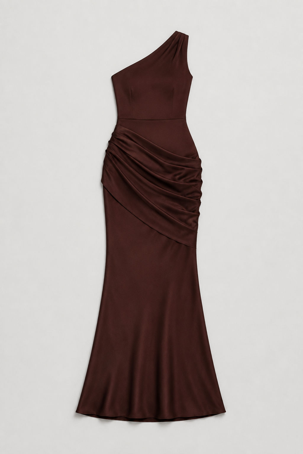 One-Shoulder Ruched Maxi Dress