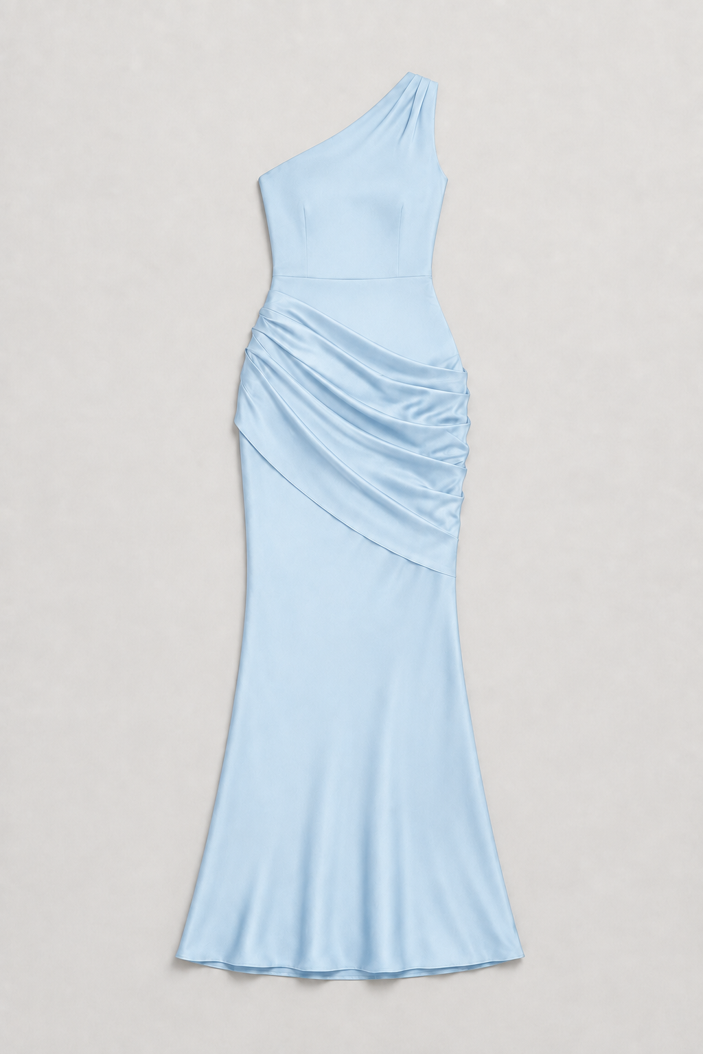 One-Shoulder Ruched Maxi Dress