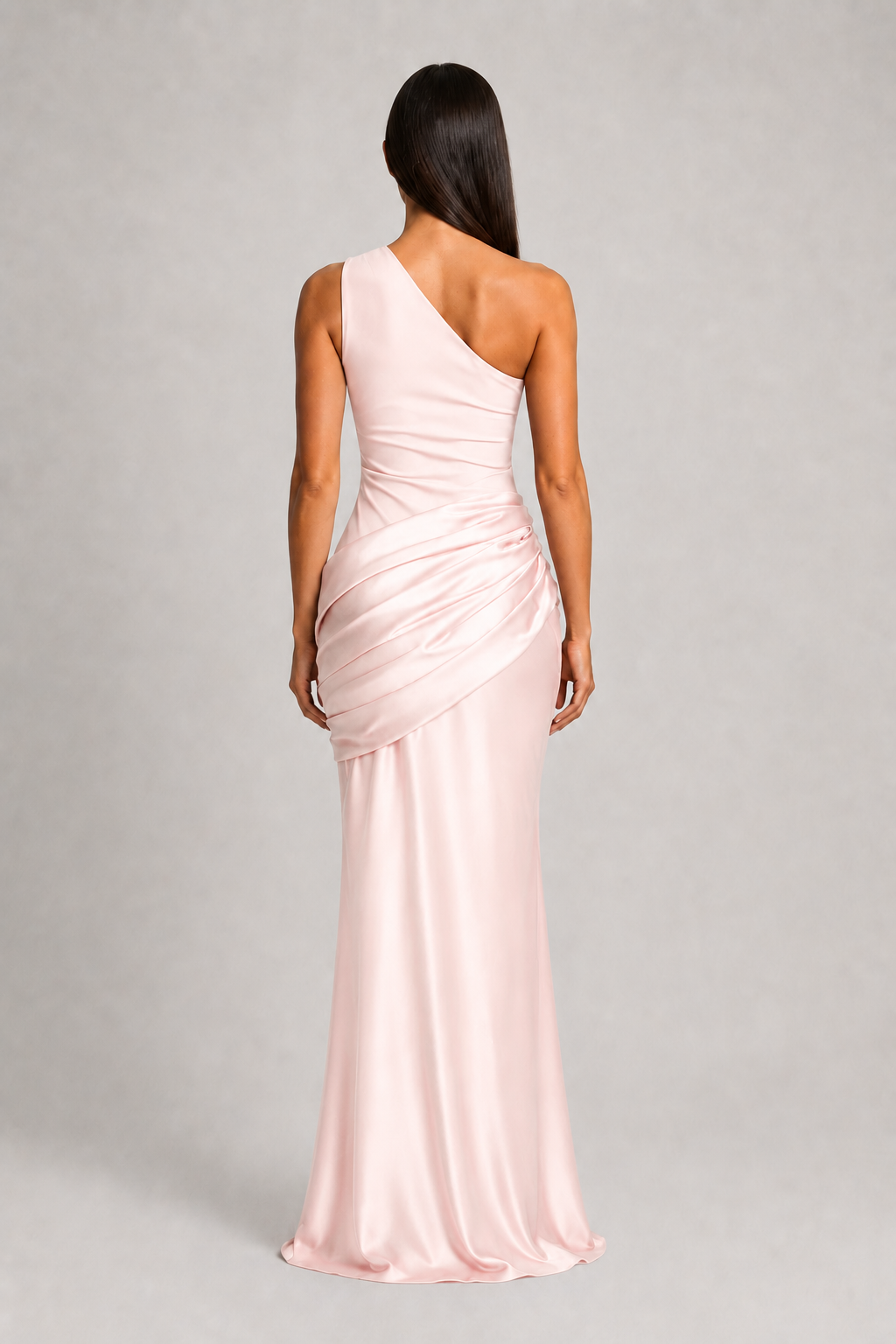 One-Shoulder Ruched Maxi Dress