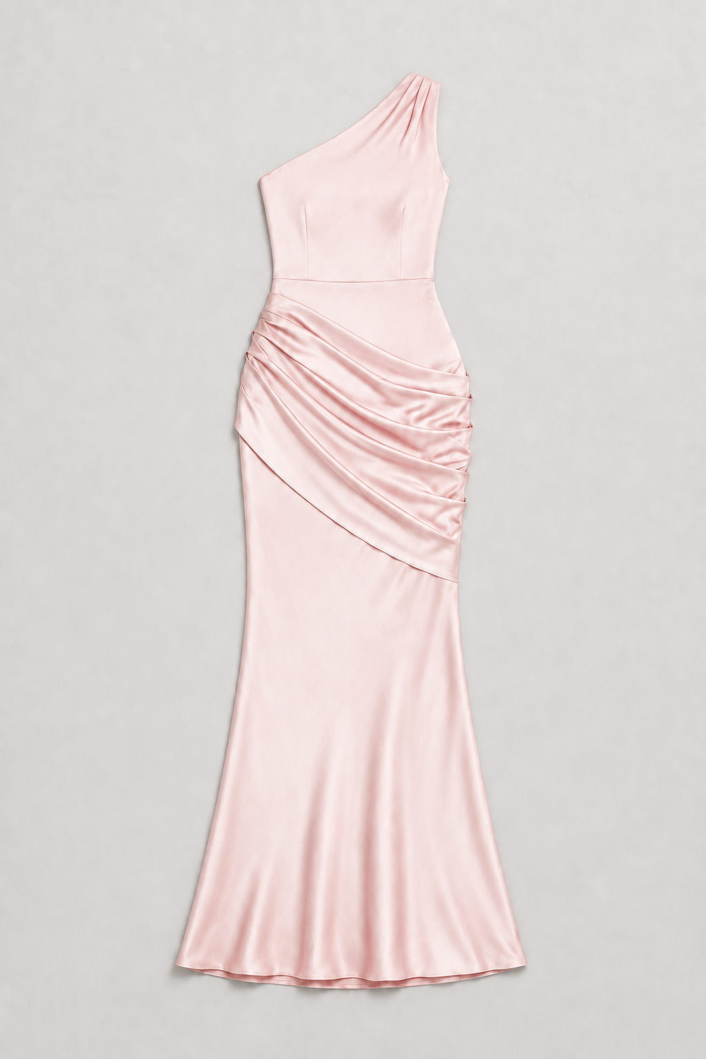 One-Shoulder Ruched Maxi Dress