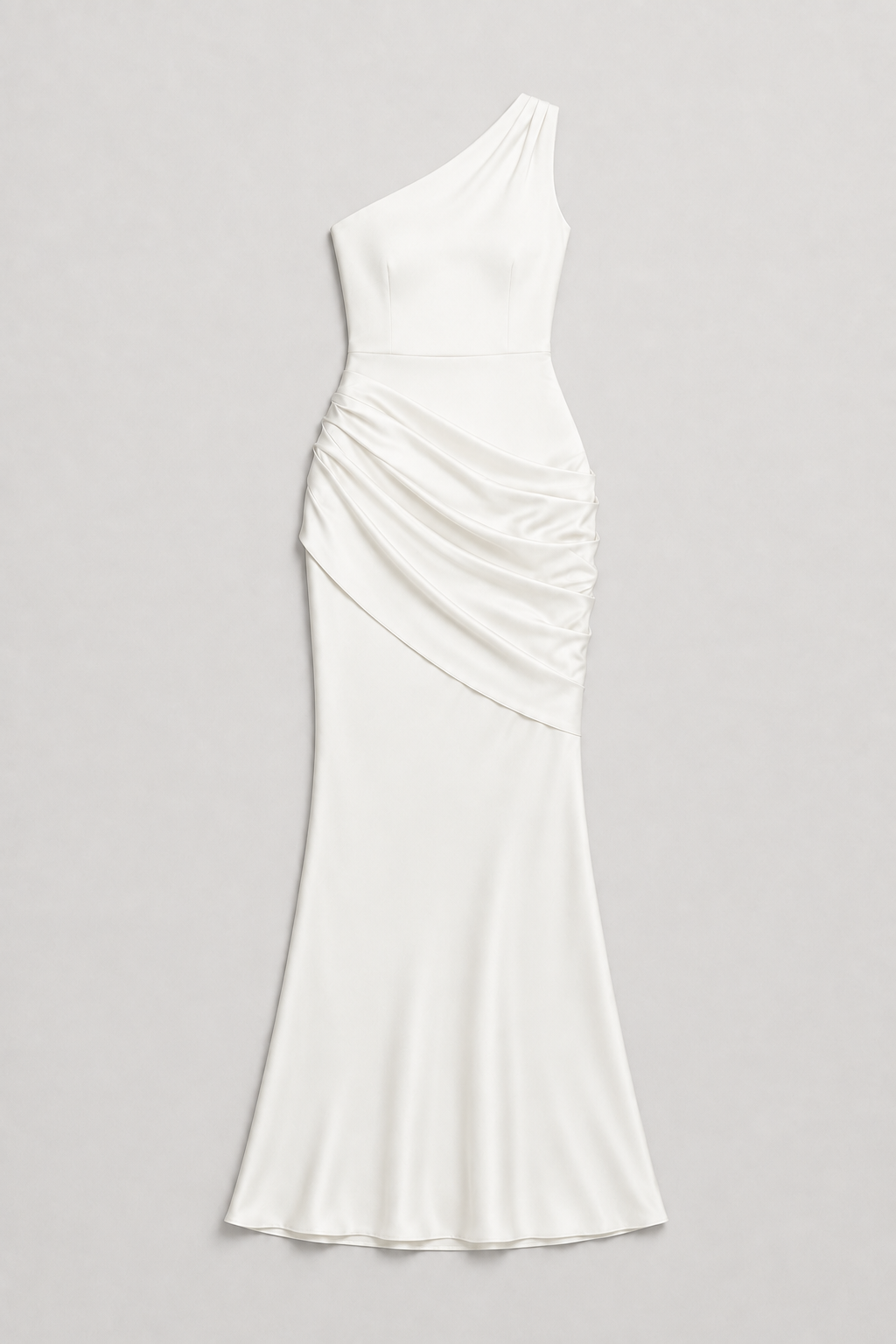 One-Shoulder Ruched Maxi Dress