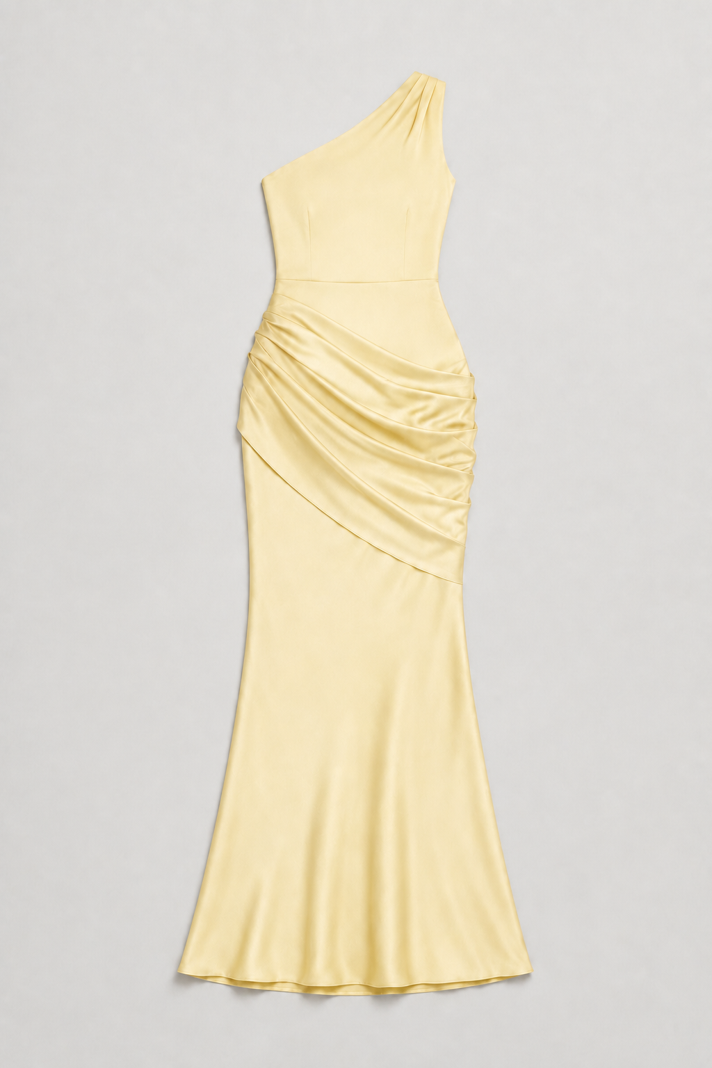 One-Shoulder Ruched Maxi Dress