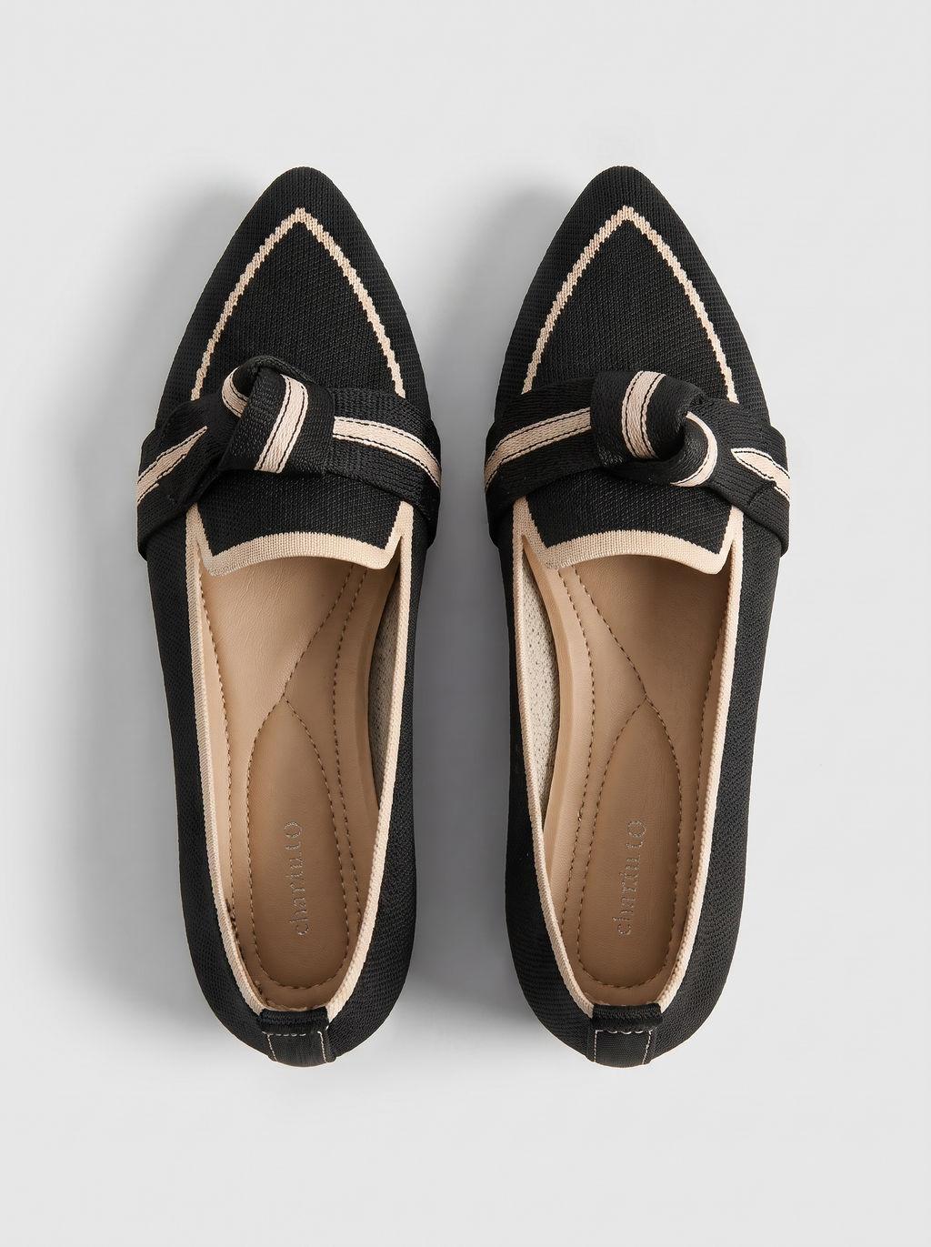 Women's Ballet Flats with Charming Button Details