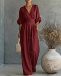 Modieuze jumpsuit met V-hals