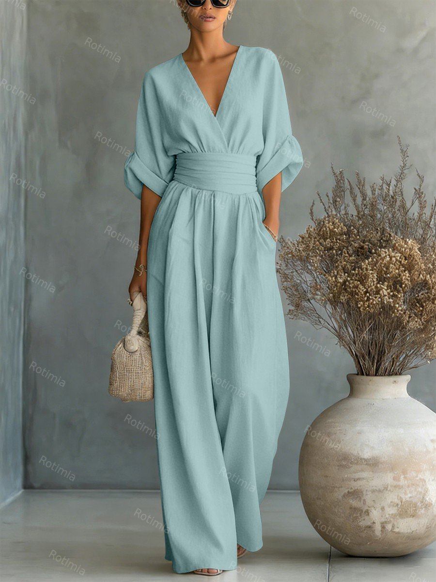 Modieuze jumpsuit met V-hals