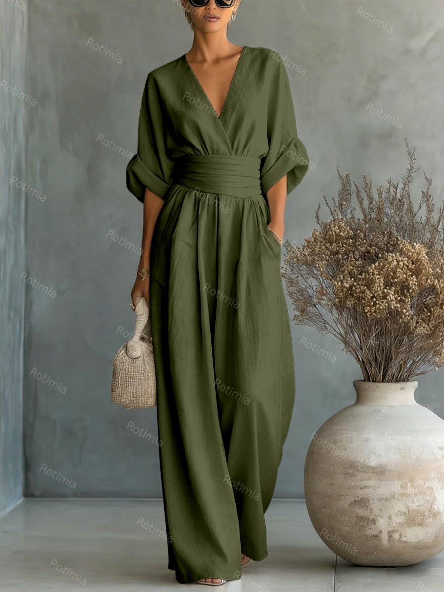 Modieuze jumpsuit met V-hals